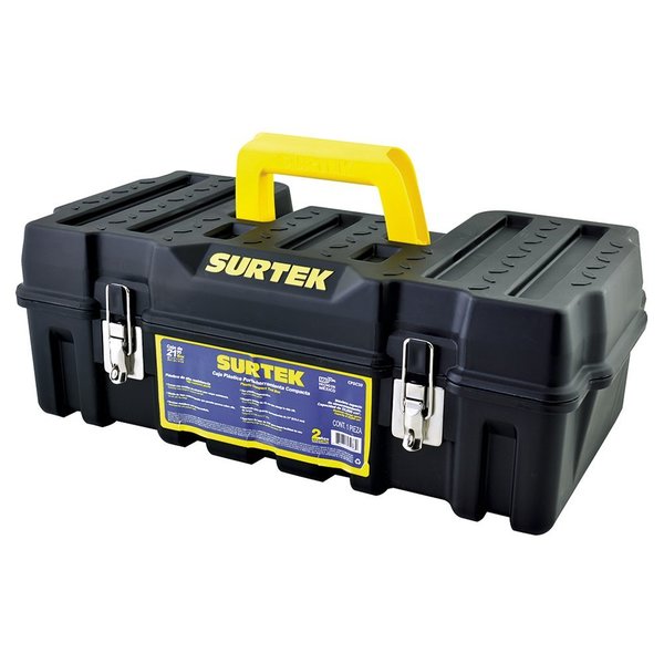Surtek 21" Compact Plastic Toolbox With Metal Latches CPSC20